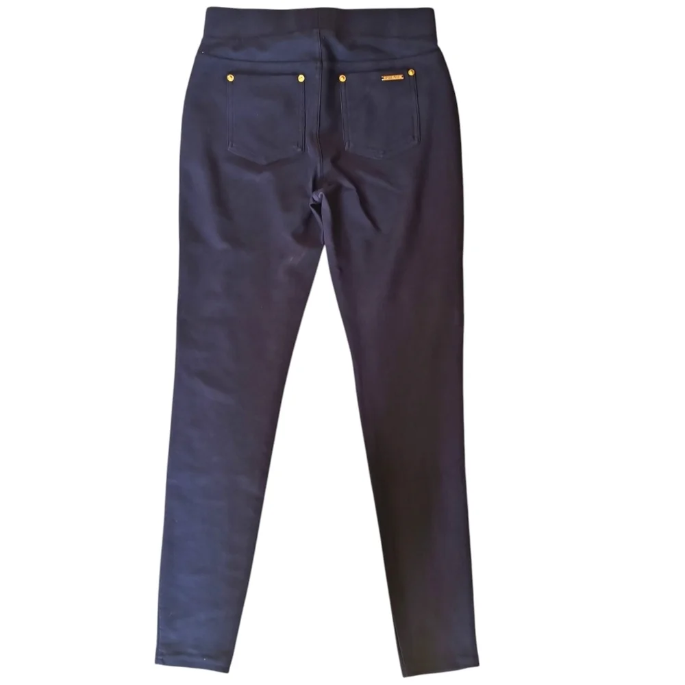 Michael Kors Stretch Pull On Slim Fit Blue Pants - Sz S - Picture 3 of 6